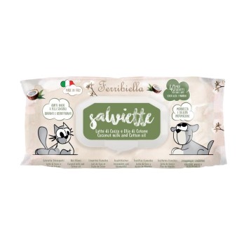 PET WIPES COCONUT MILK & COTTON OIL 40pcs