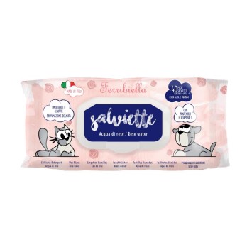 PET WIPES ROSE WATER 40pcs