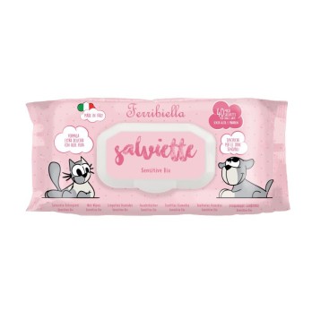 PET WIPES SENSITIVE -CHAMOMILLE-ALOE & OAT 40pcs