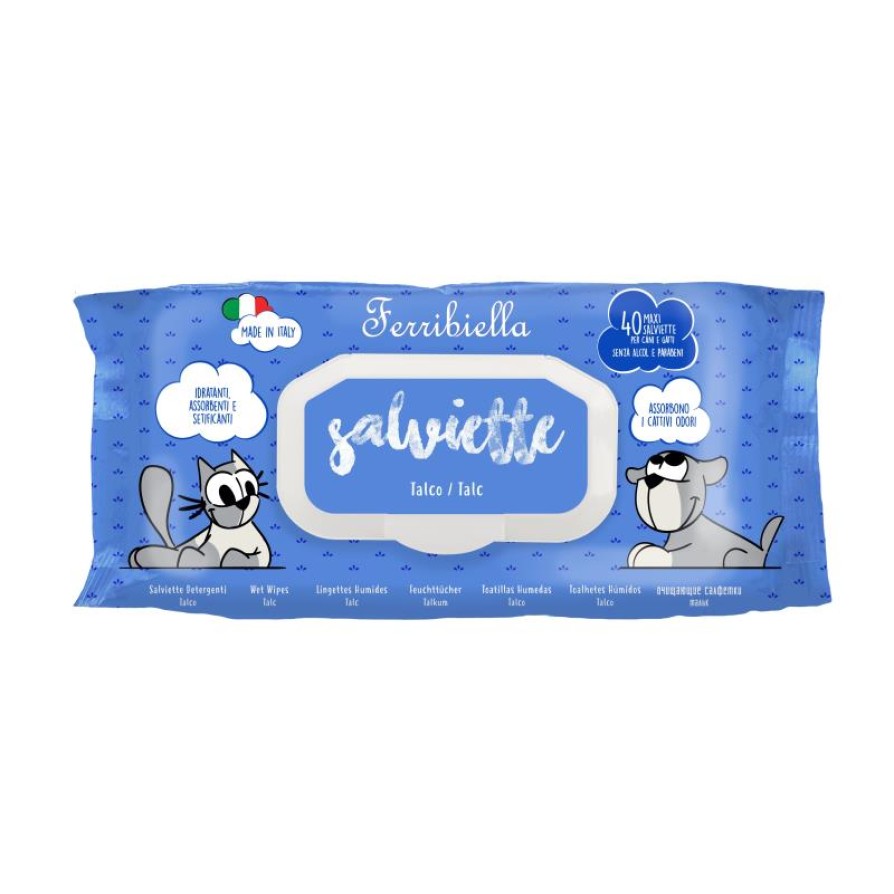 DIS.WET WIPES TALC 40PCS FERRIBIELLA