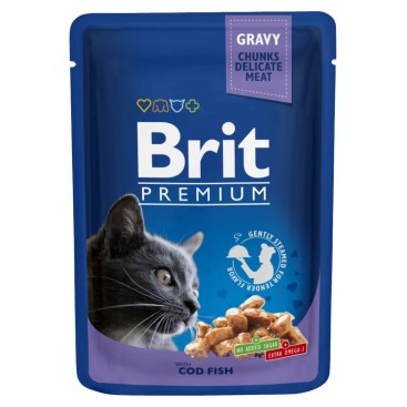 BRIT PREMIUM CAT σε Σάλτσα με Μπακαλίαρο 100gr