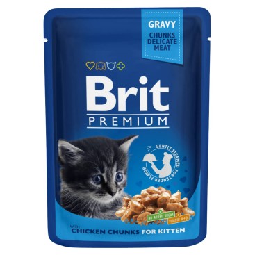 BRIT PREMIUM KITTEN σε Σάλτσα με Κομματάκια Κοτόπουλου 100GR