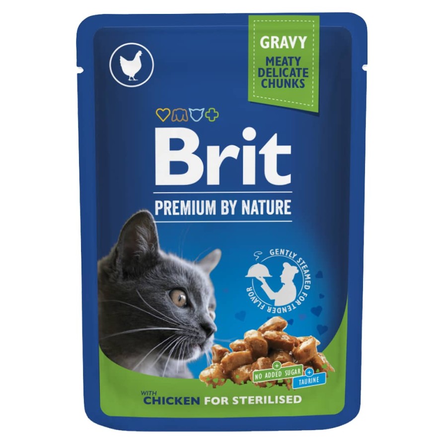 BRIT PREMIUM CAT ΦΑΚΕΛΑΚΙ STERILISED 100GR BRIT