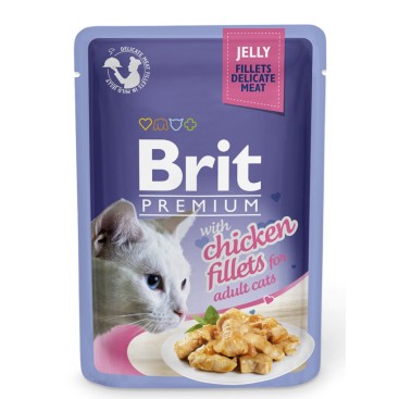 BRIT PREMIUM CAT σε Ζελέ με Φιλέτο Κοτόπουλου 85gr *προς Κ*