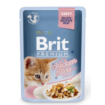 BRIT PREMIUM KITTEN σε Σάλτσα με Φιλέτο Κοτόπουλου 85gr
