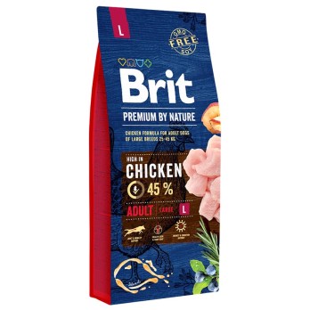 BRIT PREMIUM BY NATURE ADULT LARGE 15KG