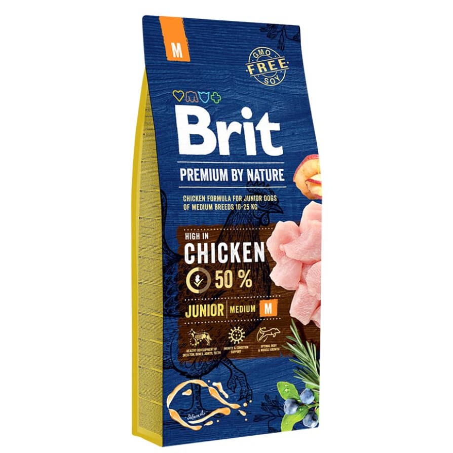 BRIT PREMIUM BY NATURE JUNIOR ΜEDIUM (!)Σ 3KG BRIT
