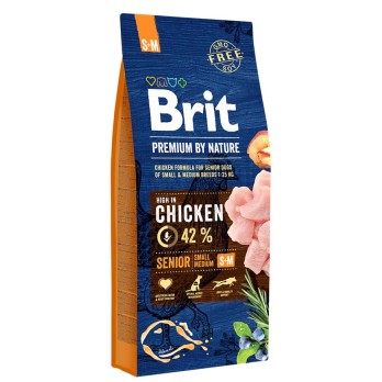 BRIT PREMIUM BY NATURE SENIOR SMALL/MEDIUM with CHICKEN 1KG