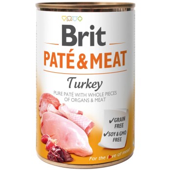 BRIT DOG CANS PATE&MEAT TURKEY 800GR