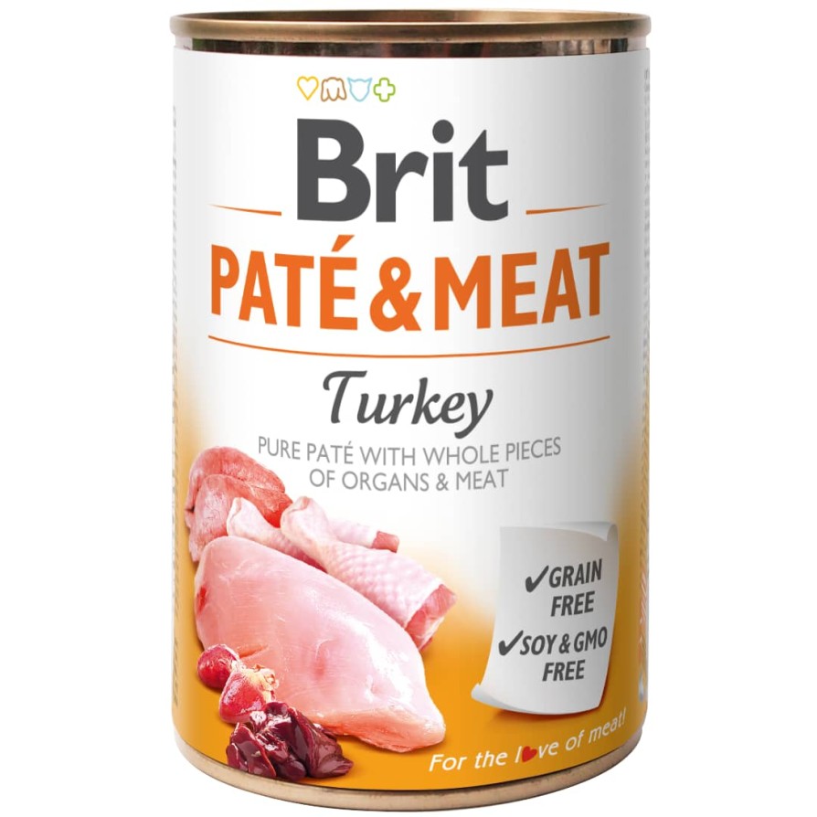 BRIT DOG CANS PATE&MEAT TURKEY 800G BRIT