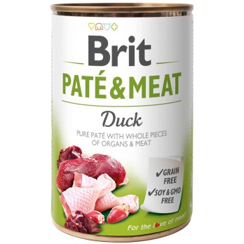 BRIT DOG CANS PATE&MEAT DUCK 800GR