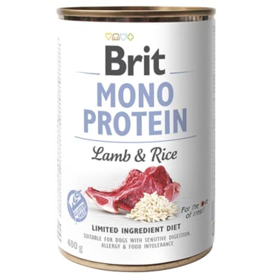 BRIT DOG CANS MONOPR.LAMB&RICE 400G BRIT