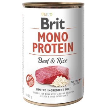 BRIT DOG MONOPROTEIN με ΜΟΣΧΆΡΙ & ΡΎΖΙ 400GR