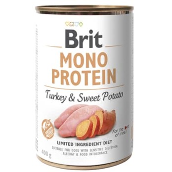 BRIT DOG MONOPROTEIN με ΓΑΛΟΠΟΎΛΑ & ΓΛΥΚΟΠΑΤΆΤΑ 400GR