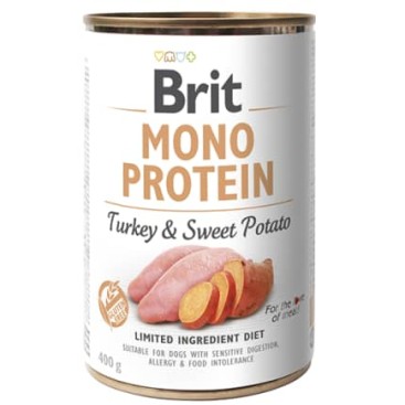 BRIT DOG MONOPROTEIN με ΓΑΛΟΠΟΎΛΑ & ΓΛΥΚΟΠΑΤΆΤΑ 400GR