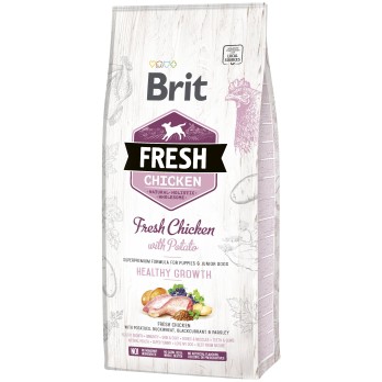 BRIT FRESH Healthy Growth με Φρέσκο Κοτόπουλο & Πατάτα 12KG