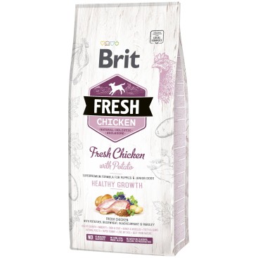BRIT FRESH Healthy Growth με Φρέσκο Κοτόπουλο & Πατάτα 2,5KG