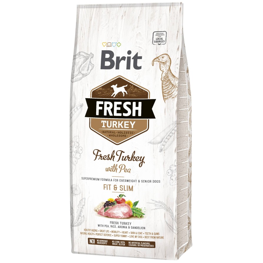 BRIT FRESH TURKEY-LIGHT & SENIOR 12 KG BRIT