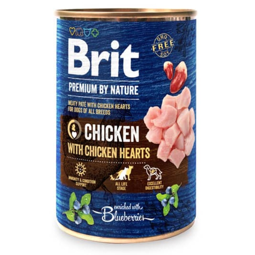 BRIT PREMIUM CANS CHICKEN WITH HEARTS 400GR BITAMINEΣ-ΣΥΜΠΛΗΡΩΜΑΤΑ ΔΙΑΤΡΟΦΗΣ