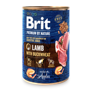BRIT PREMIUM BY NATURE DOG PATEE ΑΡΝΊ με ΦΑΓΌΠΥΡΟ 800GR
