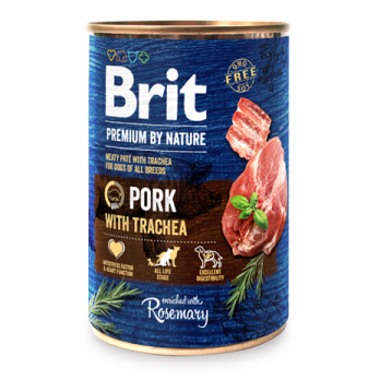 BRIT PREMIUM CANS PORK WITH TRACHEA 800GR