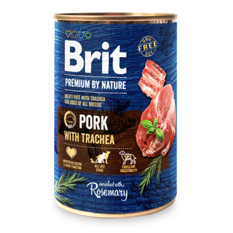 BRIT PREMIUM CANS PORK WITH TRACHEA 800GR BITAMINEΣ-ΣΥΜΠΛΗΡΩΜΑΤΑ ΔΙΑΤΡΟΦΗΣ