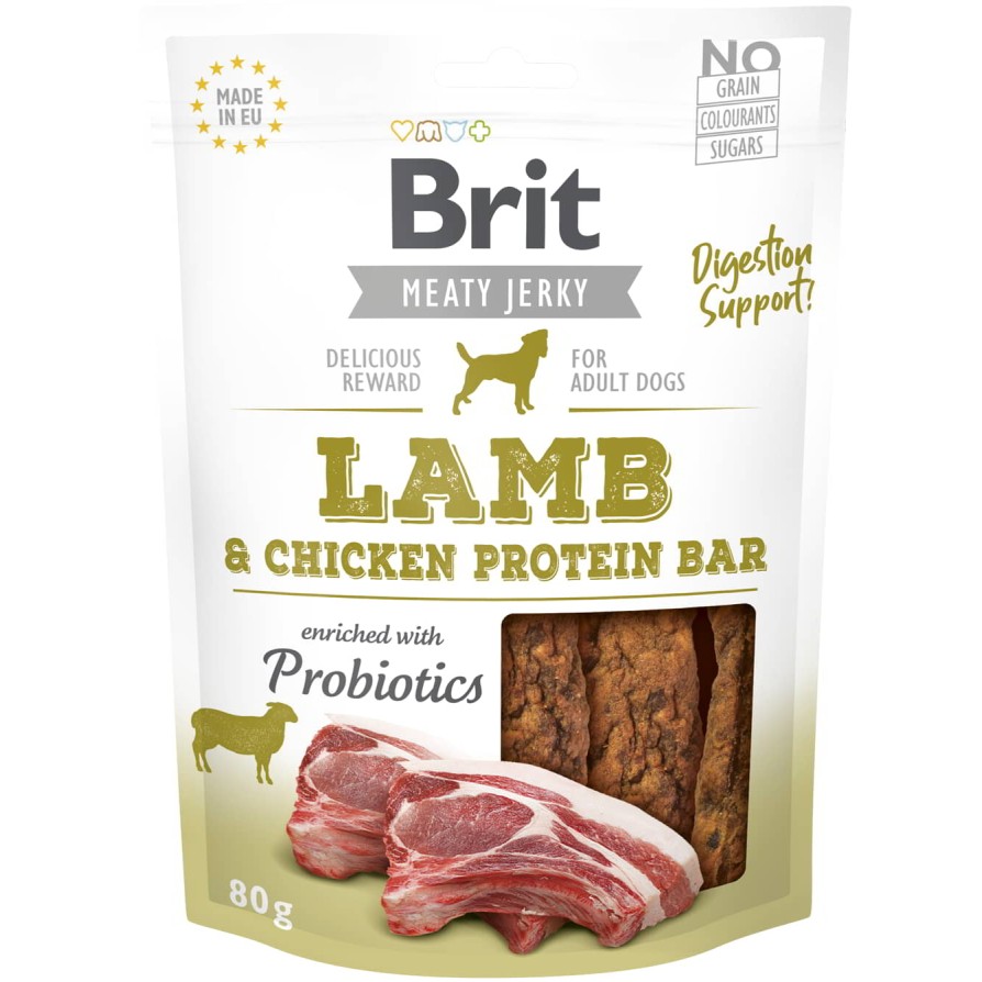 BRIT DOG SN JERKY LAMB PROT. BAR (!) 80GR BRIT