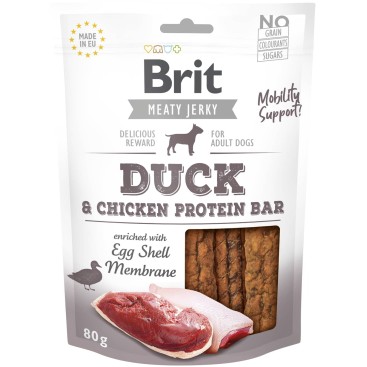 BRIT MEATY JERKY SNACK PROTEIN BAR με ΠΆΠΙΑ & ΚΟΤΌΠΟΥΛΟ 80GR
