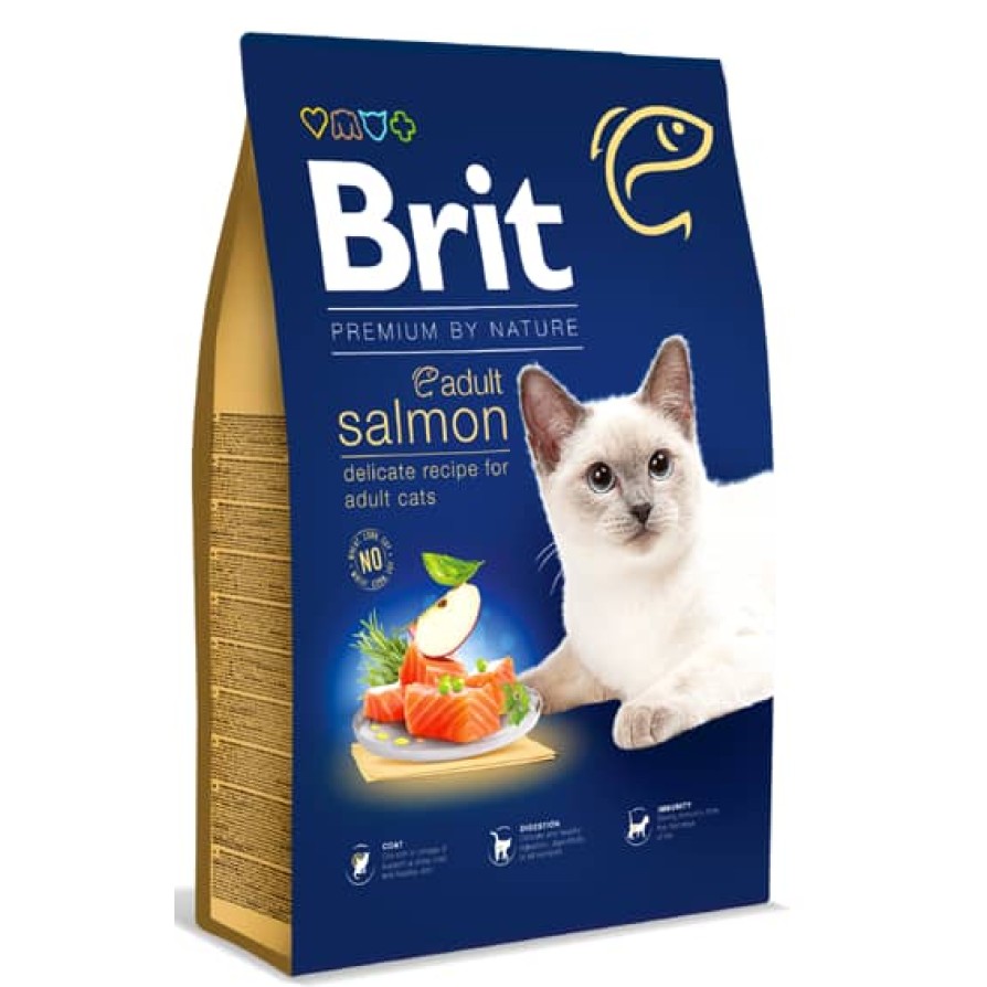 BRIT PR NATURE CAT AD.SALMON 300g BRIT