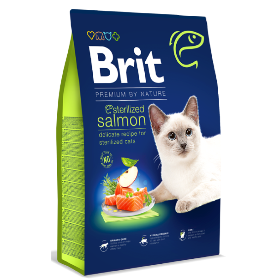BRIT PR BY NATURE STERIL.SALMON (!) 300G BRIT