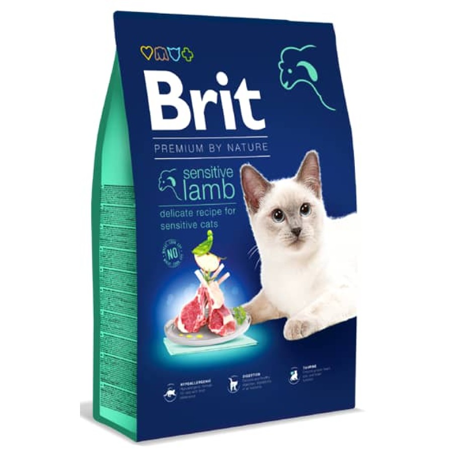 BRIT PREMIUM BY NATURE CAT SENSITIVE ΑΡΝΙ 1,5KG BRIT