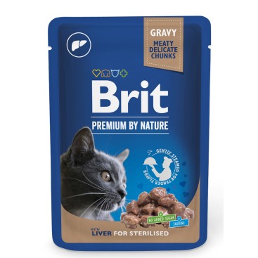 BRIT PREMIUM CAT ΦΑΚΕΛΑΚΙ STERILISED LIVER 100GR*προς Κ*