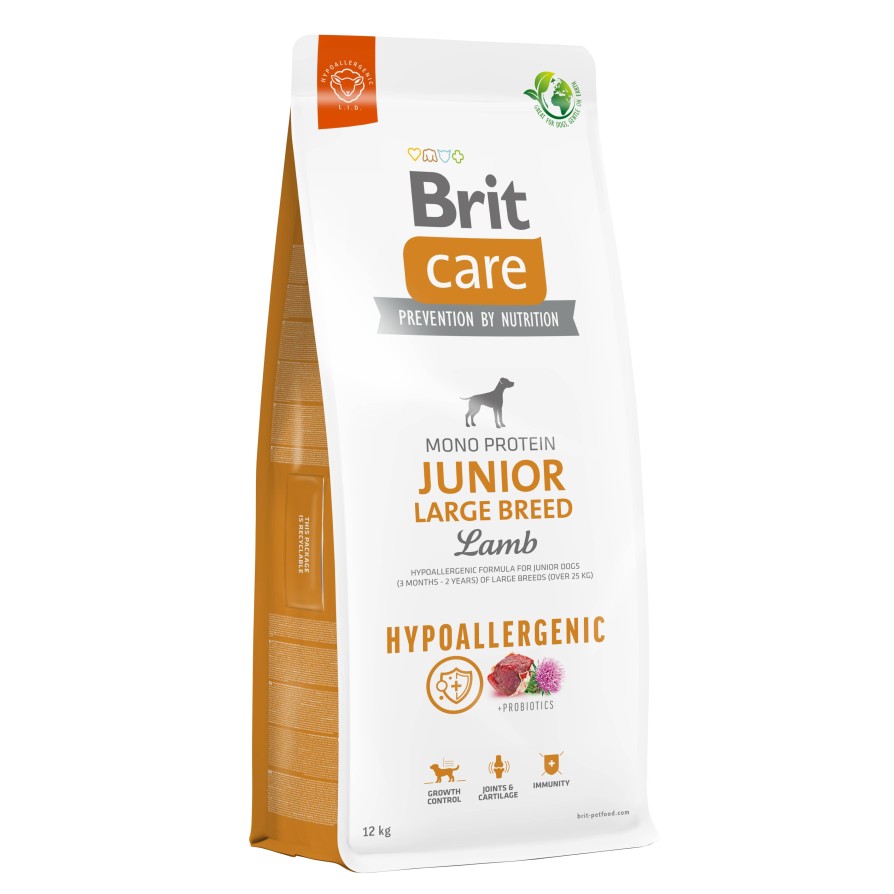 BRIT CARE D.HYPOALLERGENIC JUNIOR L LAMB 12KG BRIT