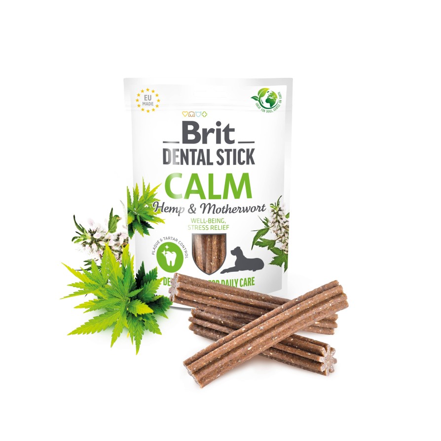 Brit Dental Stick Calm Hemp& Motherwort 251g 7pcs BRIT