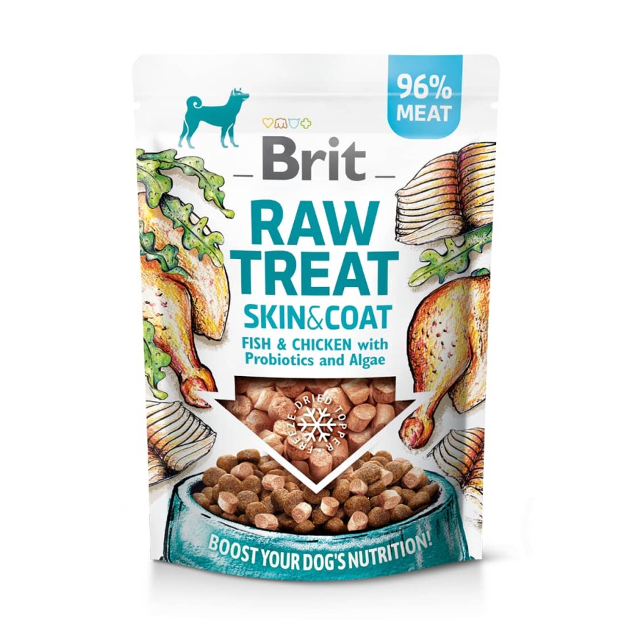 BRIT RAW TREAT SKIN&COAT FISH&CHICKEN with Probiotics and Algae 40gr ΚΛΟΥΒΙΑ ΜΕΤΑΦΟΡΑΣ - ΤΣΑΝΤΕΣ