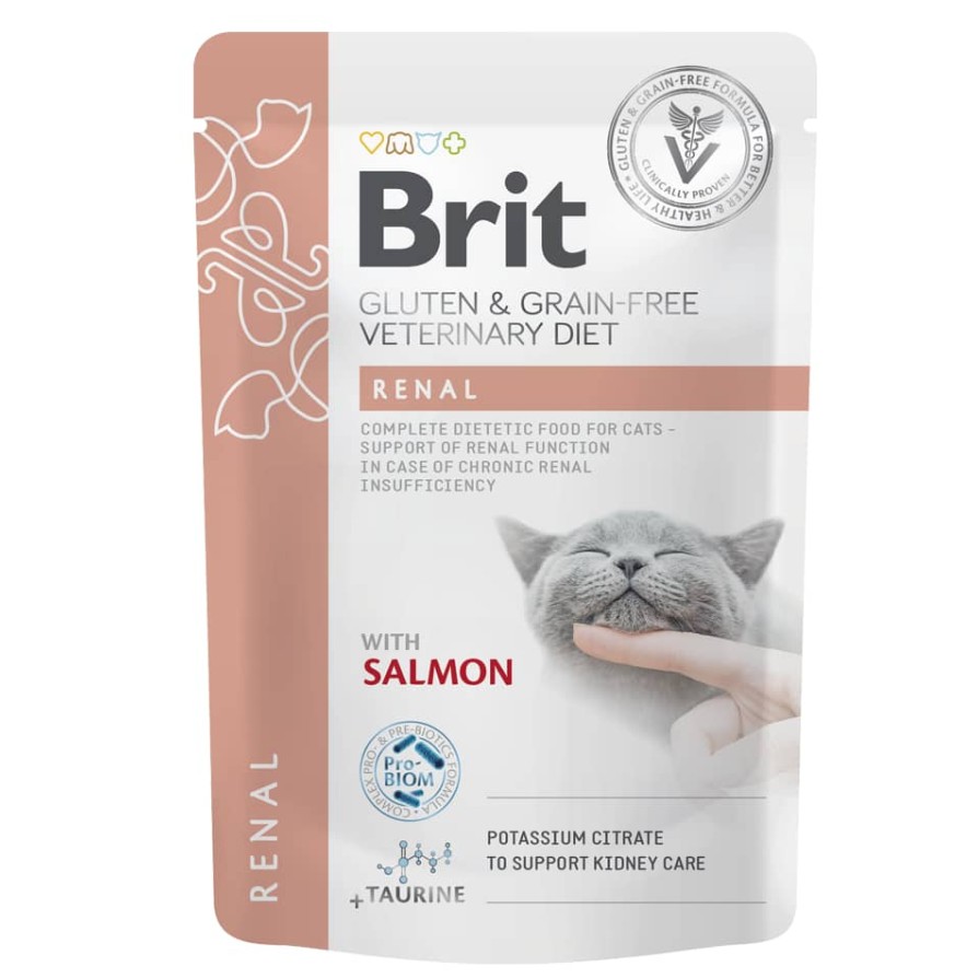 Brit VD GF&GLF Cat φακ.Fil.Gravy Renal 85g BRIT