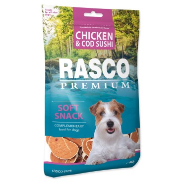 Rasco Premium Snacks CHICKEN AND COD SUSHI ROLL  80gr