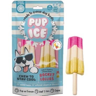 PUP ICE Strawberry & Banana 2p 90gr