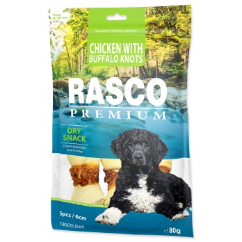 Snack Rasco Premium knots Rawhide 6cm roll by chicken 80g