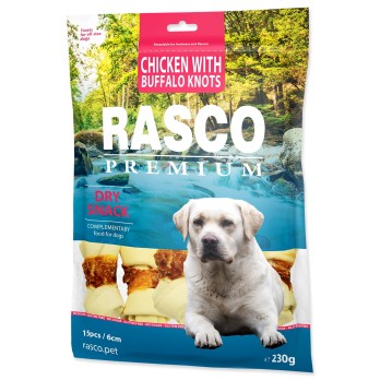 Snack Rasco Premium knots Rawhide 6cm roll by chicken 230g