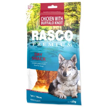 Snack Rasco Premium knot Rawhide 18cm roll by chicken 120g