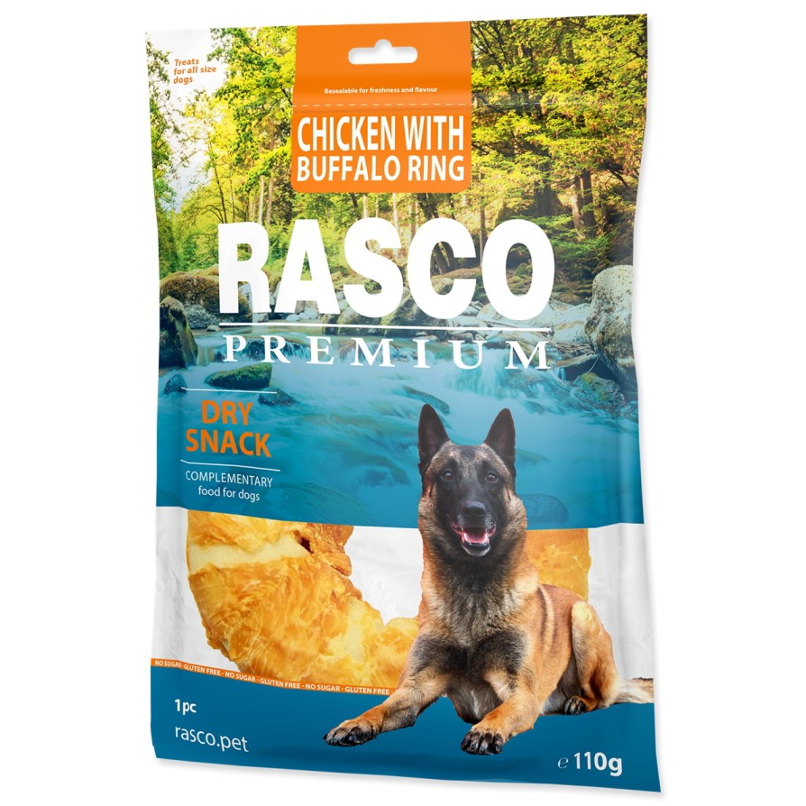 Snack Rasco Premium Round Rawhide roll by chicken 110g RASCO