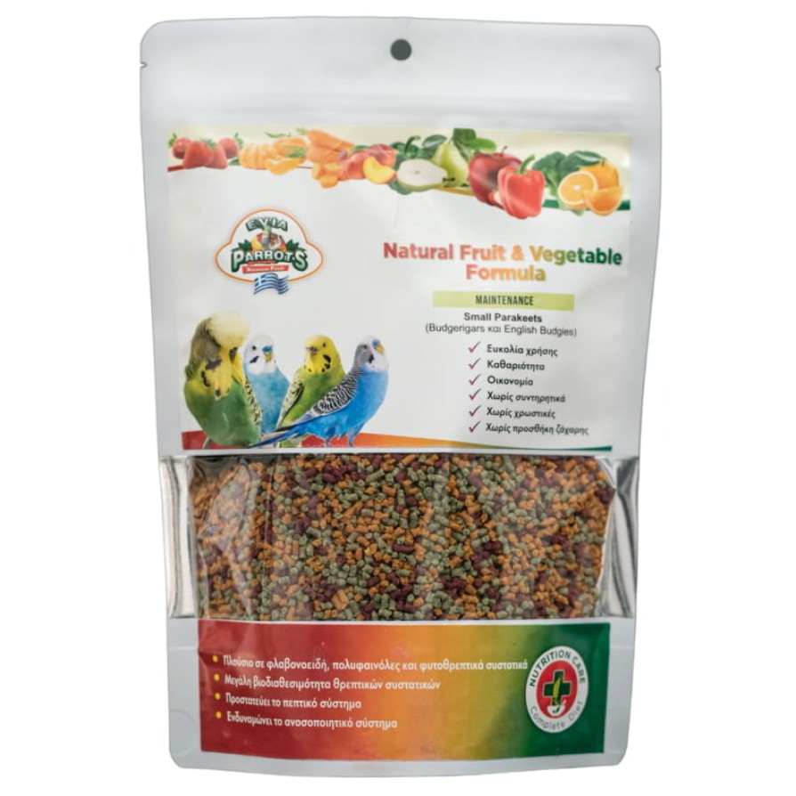 SMALL NATURAL FRUIT AND VEGETABLE FORMULA 500GR EVIA PARROTS