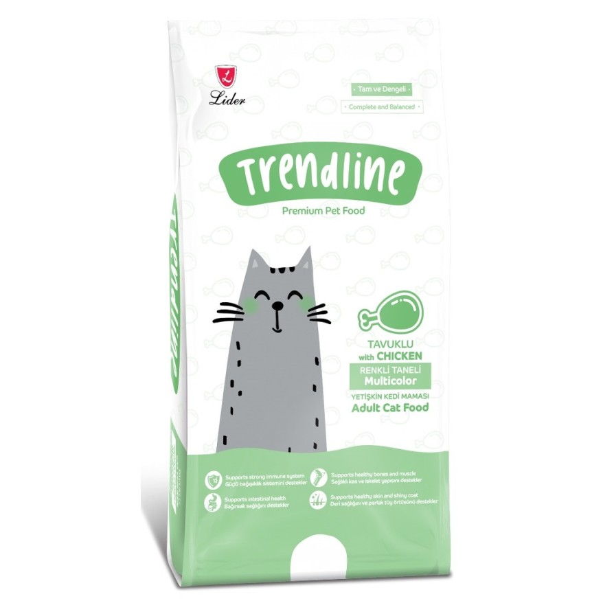 TRENDLINE ADULT CAT GOURMET MULTICOLOUR BEEF 15KG ΞΗΡΑ ΤΡΟΦΗ