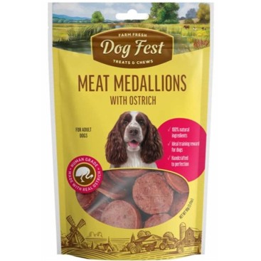 Dogfest Adult-Medallion Ostrich 90gr