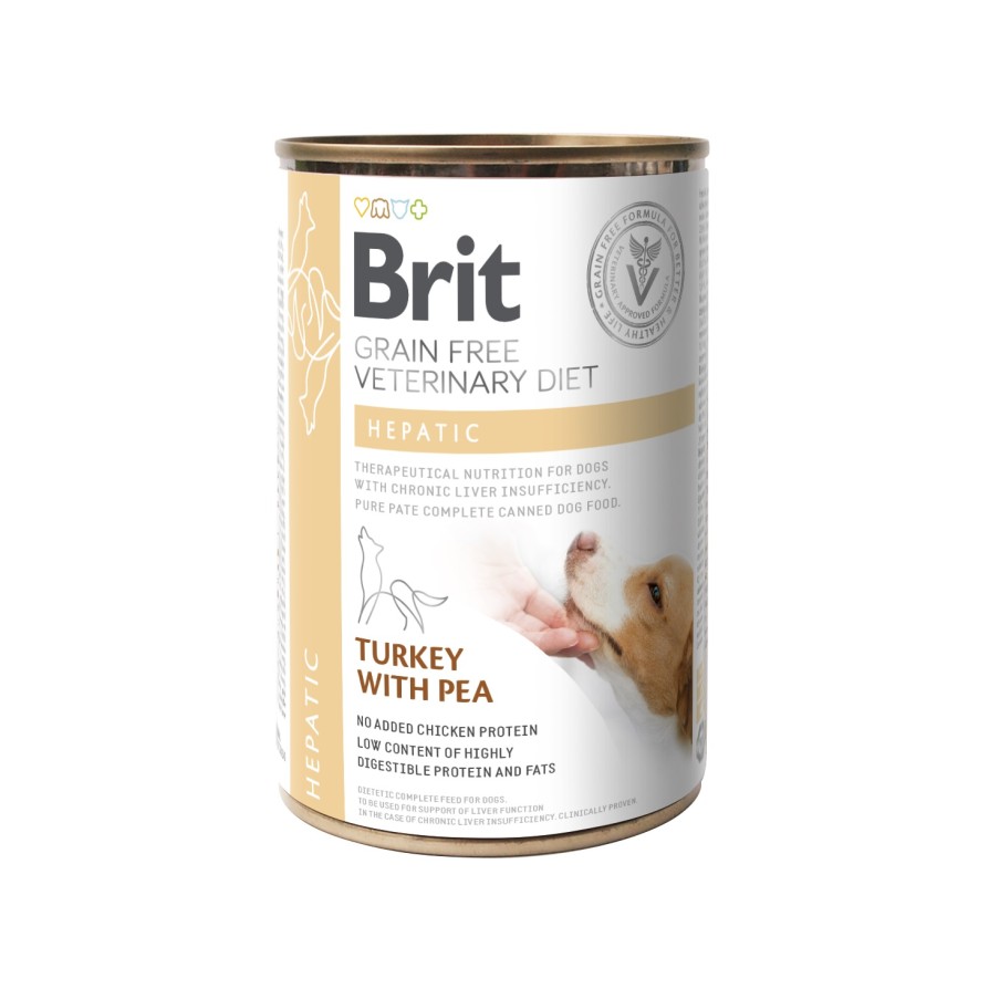 BRIT VD GF DOG CAN HEPATIC 400GR ΥΓΡΗ ΤΡΟΦΗ