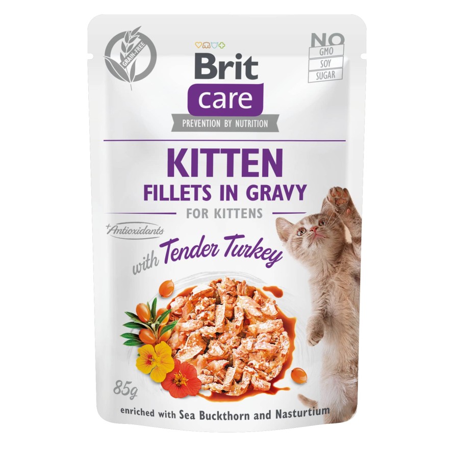 BRIT CARE CAT ΦΑΚΕΛΑΚΙ KITTEN TURKEY 85GR BRIT