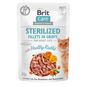BRIT CARE CAT ΦΑΚΕΛΑΚΙ STERILISED RABBIT 85GR