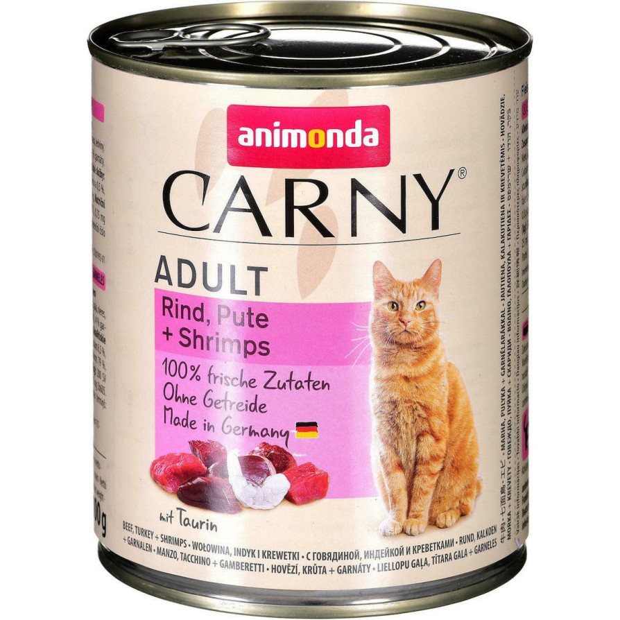 ANIMONDA CARNY ΓΑΤΑΣ ΒΟΔΙΝΟ ΓΑΛΟΠΟΥΛΑ & ΓΑΡΙΔΕΣ 800gr ANIMODA