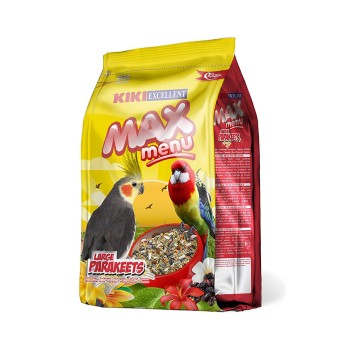 KIKI EXCELLENT MAX ΜΕΝU Πλήρες Μίγμα για Love Birds, Κοκατιλ & Παπαγαλοειδή 500gr *προς Κ*